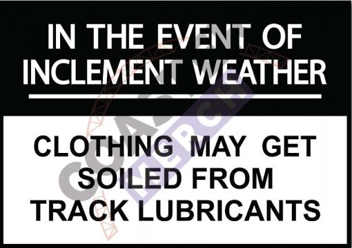 Inclement Weather RollercoasterWarning Sign